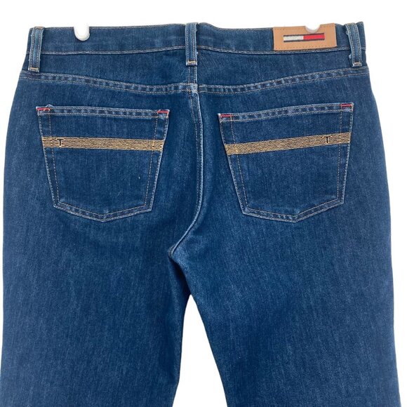 Tommy Hilfiger Women's Denim Jeans Size 11 Wide Leg Mid Rise Stretch Blue - Picture 4 of 10